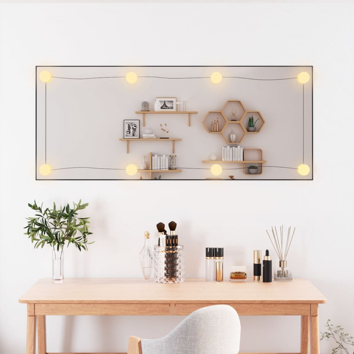 40x100 cm LED Wall Mirror - Sleek Glass Rectangle with Adjustable Light Modes & USB Interface - Premium  from Home Treasures - Just £58.99! Shop now at Home Treasures