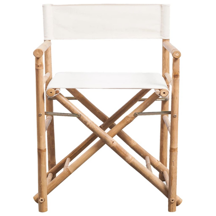 Folding Director's Chair 2 pcs Bamboo and Canvas - Weather-Resistant, Strong and Durable - Premium  from Home Treasures - Just £102.99! Shop now at Home Treasures