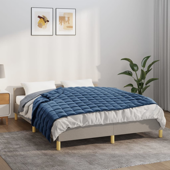 Weighted Blanket with Even Distribution - Blue, 138x200 cm, Single, 6 kg, Comfortable Fabric - Premium  from Home Treasures - Just £63.99! Shop now at Home Treasures