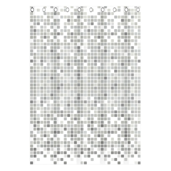 EISL Grey Mosaic Shower Curtain - Water Repellent & Mildew Proof, 200x180x0.2 cm - Premium  from Home Treasures - Just £38.99! Shop now at Home Treasures