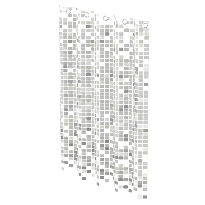 EISL Grey Mosaic Shower Curtain - Water Repellent & Mildew Proof, 200x180x0.2 cm - Premium  from Home Treasures - Just £38.99! Shop now at Home Treasures