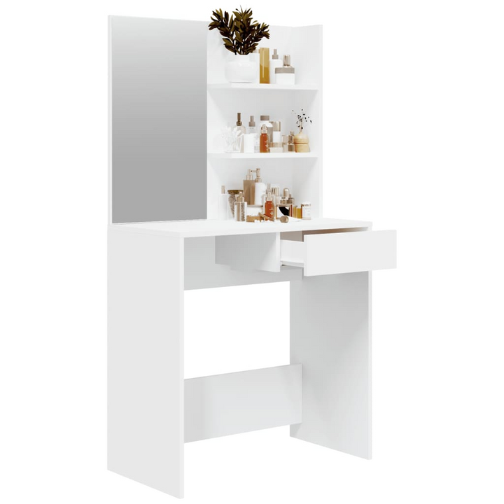 Dressing Table with Mirror White 74.5x40x141 cm - Premium  from Home Treasures - Just £84.99! Shop now at Home Treasures