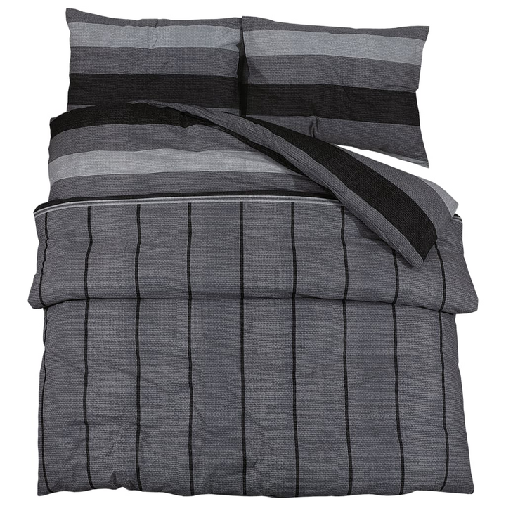 Duvet Cover Set in Dark Grey – 200x200 cm, 100% Cotton, Soft & Stylish Bedding - Premium  from Home Treasures - Just £31.99! Shop now at Home Treasures