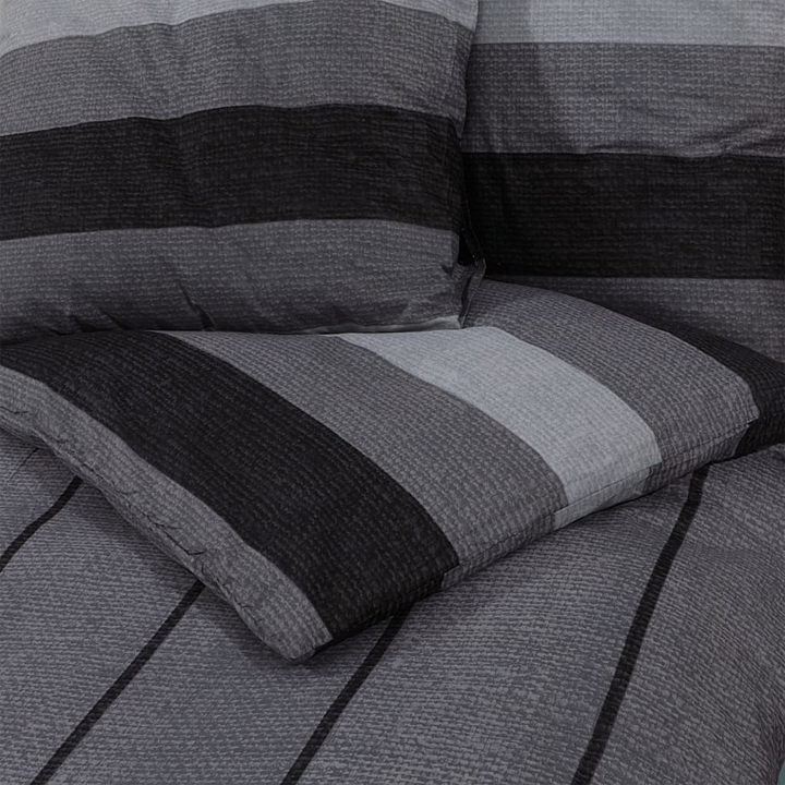 Dark Grey Duvet Cover Set 200x200 cm - 100% Cotton, Soft & Comfortable Bedding - Premium  from Home Treasures - Just £29.99! Shop now at Home Treasures