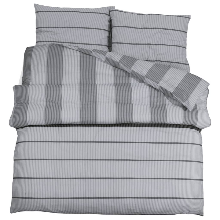 100% Cotton Duvet Cover Set in Grey - Luxurious, Soft & Durable Bedding - 200x200 cm & Pillowcases - Premium  from Home Treasures - Just £34.99! Shop now at Home Treasures