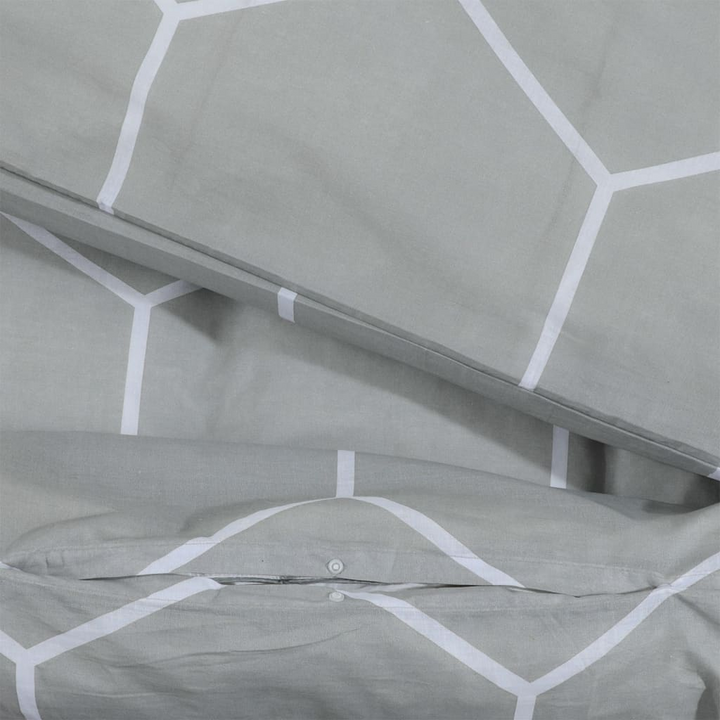 Grey Cotton Duvet Cover Set - 140x200 cm | Soft & Elegant Bedding - Premium  from Home Treasures - Just £27.99! Shop now at Home Treasures