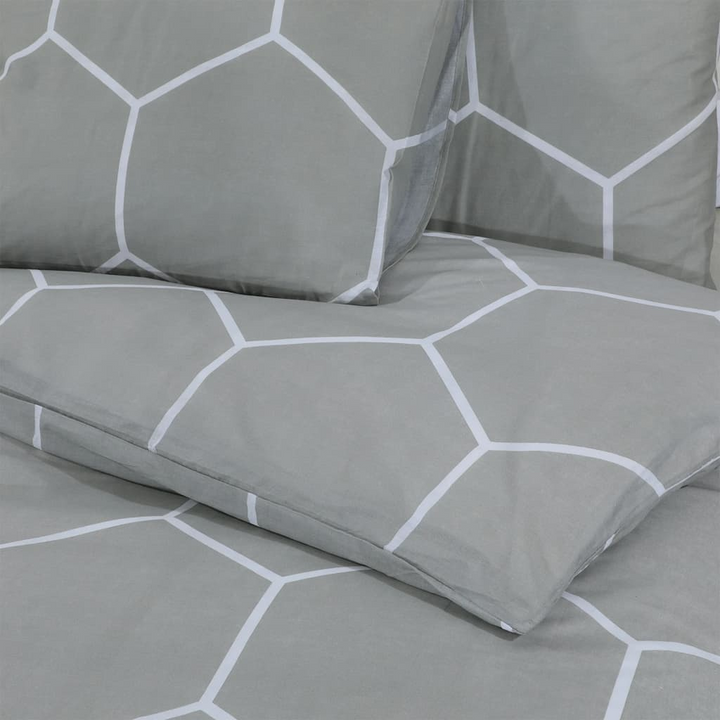 Grey Cotton Duvet Cover Set - 140x200 cm | Soft & Elegant Bedding - Premium  from Home Treasures - Just £27.99! Shop now at Home Treasures