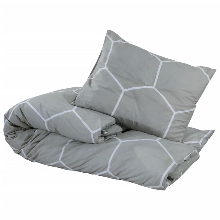 Grey Duvet Cover Set - 200x200 cm, 100% Cotton, Soft & Elegant Bedding, Includes 2 Pillowcases, Machine Washable, OEKO-TEX Certified - Premium  from Home Treasures - Just £36.99! Shop now at Home Treasures