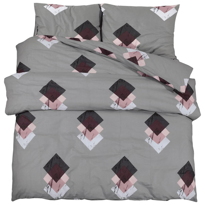 Grey Duvet Cover Set - 100% Cotton, 140x200 cm - Soft, Comfortable & Elegant Bedding - Premium  from Home Treasures - Just £25.99! Shop now at Home Treasures