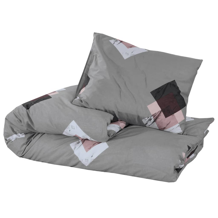 Grey Duvet Cover Set - 100% Cotton, 140x200 cm - Soft, Comfortable & Elegant Bedding - Premium  from Home Treasures - Just £25.99! Shop now at Home Treasures