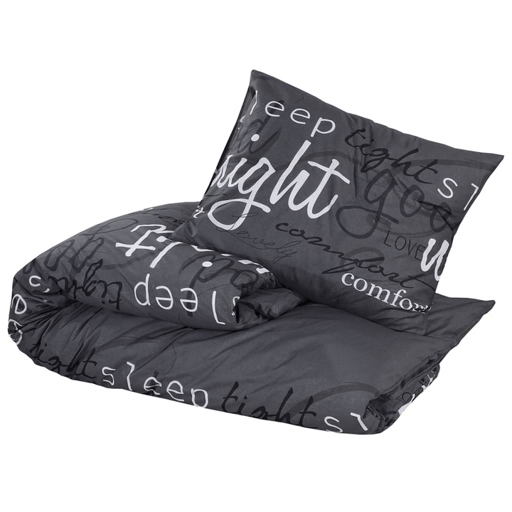 Black Cotton Duvet Cover Set - 260x220 cm | Luxuriously Soft & Durable Bedding - Premium  from Home Treasures - Just £39.99! Shop now at Home Treasures