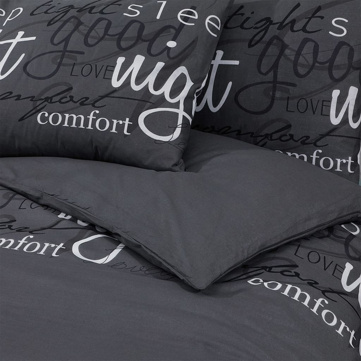 Black Cotton Duvet Cover Set - 260x220 cm | Luxuriously Soft & Durable Bedding - Premium  from Home Treasures - Just £39.99! Shop now at Home Treasures