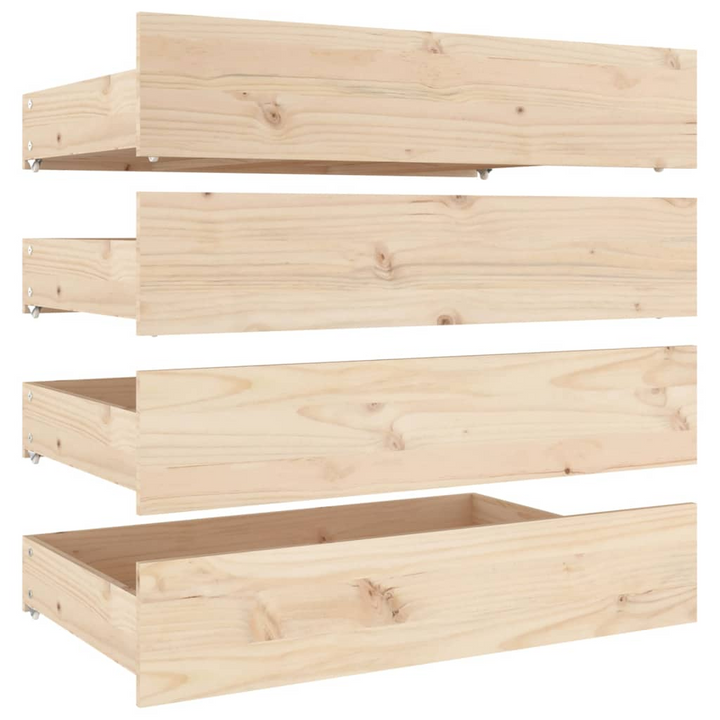 Solid Pine Wood King Size Bed Frame with Drawers - 150x200 cm, Classic Design, Ample Storage - Premium  from Home Treasures - Just £243.99! Shop now at Home Treasures