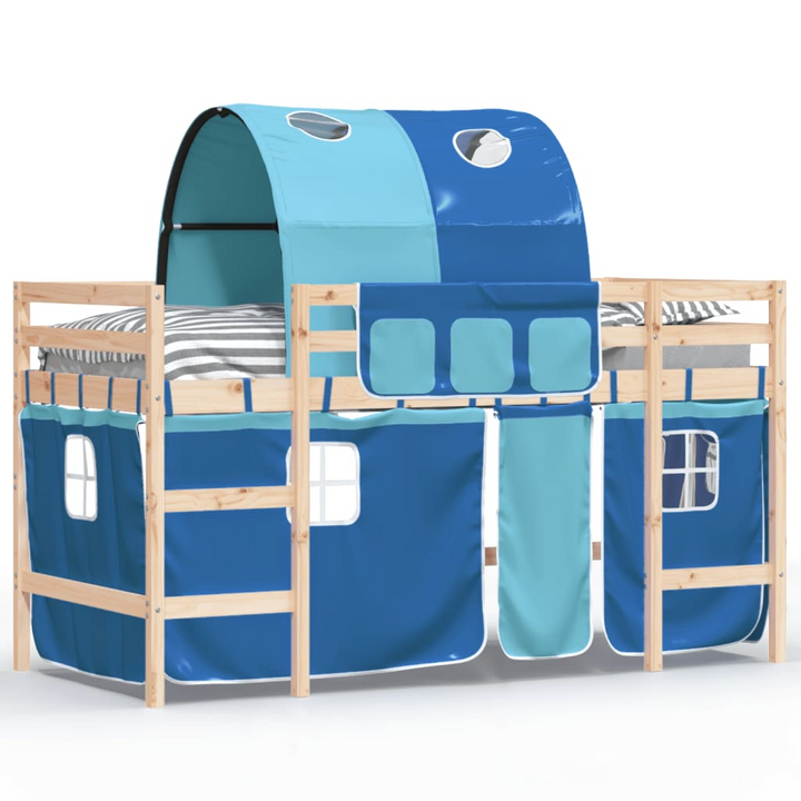 Children's Loft Bed with Tunnel - Blue 80x200 cm - Space Saver & Fun Design - Premium  from Home Treasures - Just £202.99! Shop now at Home Treasures