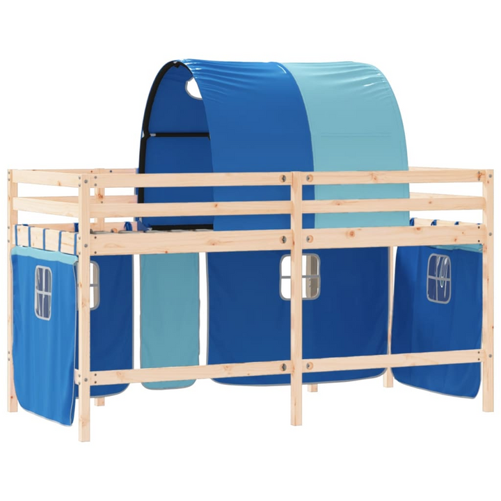 Children's Loft Bed with Tunnel - Blue 80x200 cm - Space Saver & Fun Design - Premium  from Home Treasures - Just £202.99! Shop now at Home Treasures