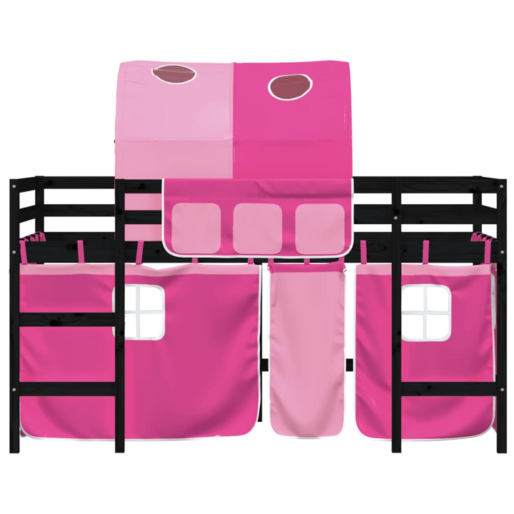 Children's Loft Bed with Fun Tunnel - Pink, 90x190 cm, Single - Perfect for Play and Storage - Premium  from Home Treasures - Just £241.99! Shop now at Home Treasures