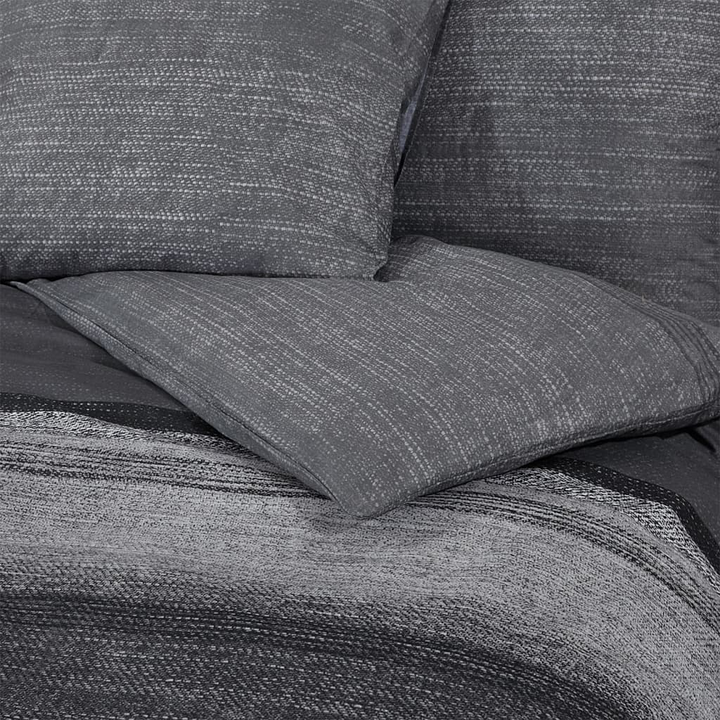 Dark Grey Duvet Cover Set Cotton 240x220 cm - Elegant, Soft, and Durable - Premium  from Home Treasures - Just £36.99! Shop now at Home Treasures