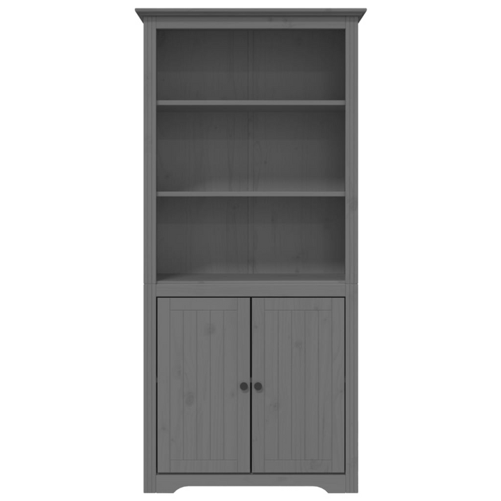 BODO Solid Pine Wood Bookcase in Grey - 80x40x172 cm | French Design Shelving Unit - Premium  from Home Treasures - Just £232.99! Shop now at Home Treasures