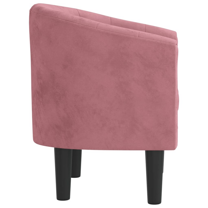 Pink Velvet Tub Chair - Elegant and Comfortable Accent Chair for Living Room, Bedroom, or Office - Premium  from Home Treasures - Just £178.99! Shop now at Home Treasures