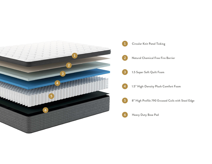 Studio Plush Euro Comfort Mattress - Luxurious High-Density Foam & Encased Coils for Ultimate Sleep - Premium  from Home Treasures - Just £1070.99! Shop now at Home Treasures