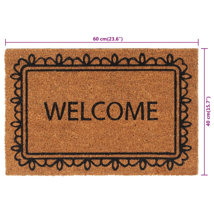 Natural Coir Door Mat - Durable, Non-Slip, Easy to Clean - Premium  from Home Treasures - Just £19.99! Shop now at Home Treasures