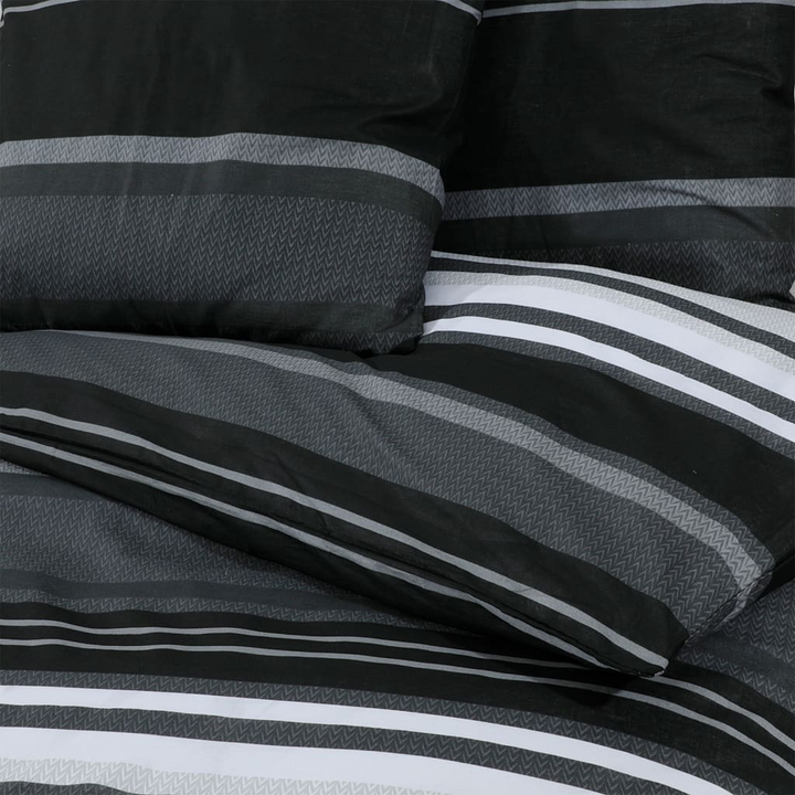 Elegant Black and White Cotton Duvet Cover Set - 140x200 cm - Soft, Comfortable, OEKO-TEX Certified - Premium  from Home Treasures - Just £30.99! Shop now at Home Treasures