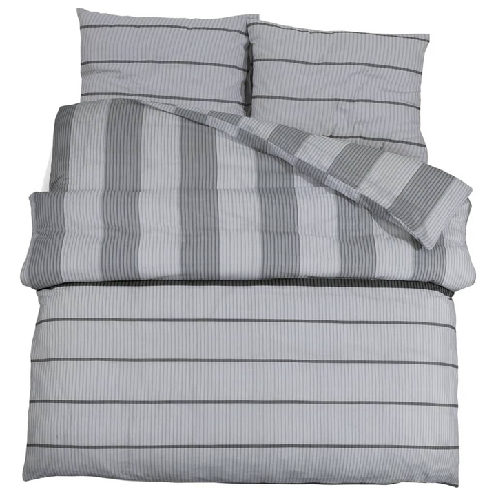 Grey Cotton Duvet Cover Set - 140x200 cm | Soft, Stylish & Durable Bedding - Premium  from Home Treasures - Just £25.99! Shop now at Home Treasures