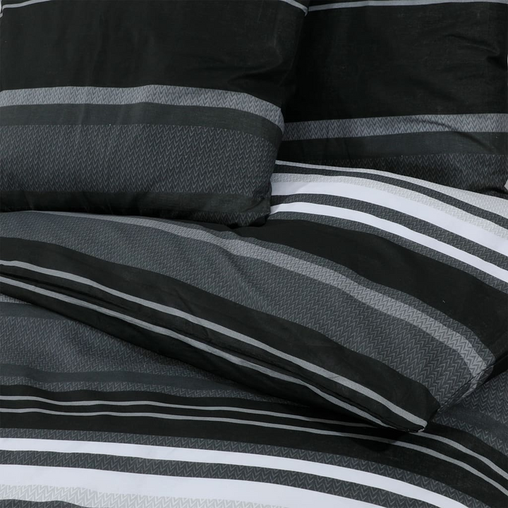 Black and White Duvet Cover Set - 100% Cotton, 140x200 cm, OEKO-TEX Certified, Modern Design - Premium  from Home Treasures - Just £29.99! Shop now at Home Treasures