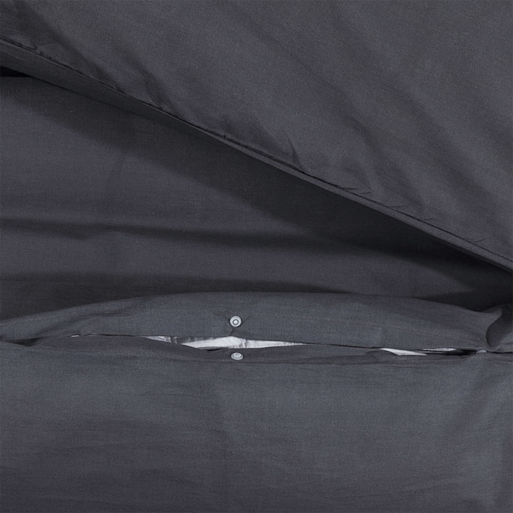 Black Cotton Duvet Cover Set - 260x220 cm | Luxuriously Soft & Durable Bedding - Premium  from Home Treasures - Just £39.99! Shop now at Home Treasures