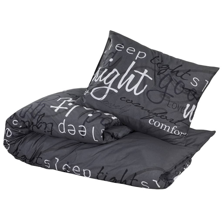 Black Duvet Cover Set - 100% Cotton, 200x200 cm, with 2 Pillowcases, Soft & Elegant Bedding - Premium  from Home Treasures - Just £36.99! Shop now at Home Treasures