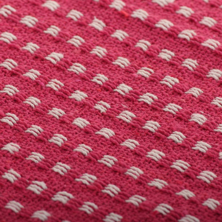 Soft Cotton Throw Blanket with Tassels - Pink, 160x210 cm | Cozy & Stylish Home Decor - Premium  from Home Treasures - Just £25.99! Shop now at Home Treasures