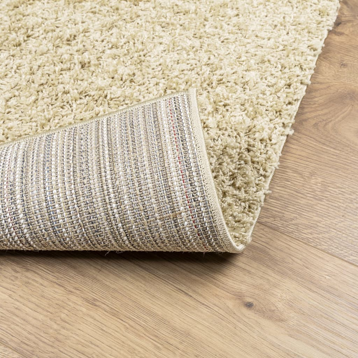 Luxurious Shaggy Rug PAMPLONA - High Pile Modern Gold 160x160 cm | Soft & Fluffy | OEKO-TEX Certified | Easy to Clean - Premium  from Home Treasures - Just £59.99! Shop now at Home Treasures