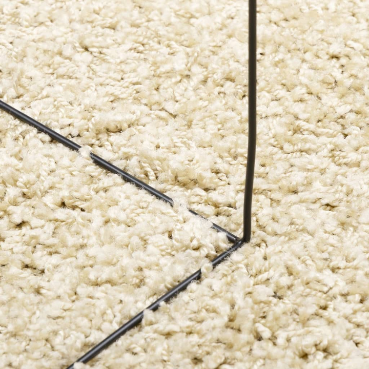 Luxurious Shaggy Rug PAMPLONA - High Pile Modern Gold 160x160 cm | Soft & Fluffy | OEKO-TEX Certified | Easy to Clean - Premium  from Home Treasures - Just £59.99! Shop now at Home Treasures