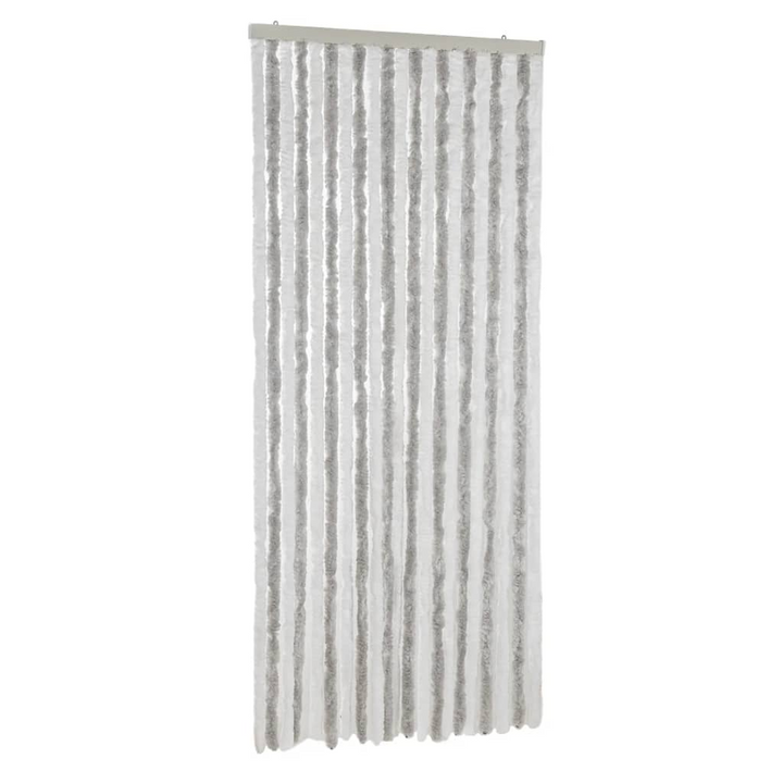 Light Grey and White Chenille Fly Curtain 100x230 cm - Insect Repellent, Privacy Protection & Heat Insulation - Premium  from Home Treasures - Just £68.99! Shop now at Home Treasures