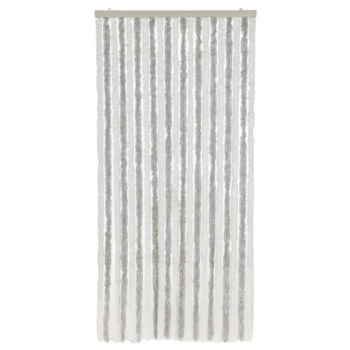 Light Grey and White Chenille Fly Curtain 100x230 cm - Insect Repellent, Privacy Protection & Heat Insulation - Premium  from Home Treasures - Just £68.99! Shop now at Home Treasures