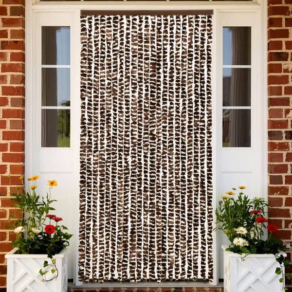 Fly Curtain | Brown and White Chenille | 100x200 cm | Insect & Mosquito Control for Home, Mobile Home & Caravan - Premium  from Home Treasures - Just £66.99! Shop now at Home Treasures