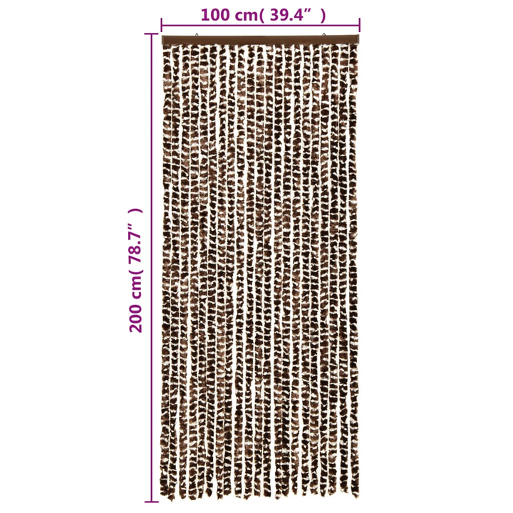 Fly Curtain | Brown and White Chenille | 100x200 cm | Insect & Mosquito Control for Home, Mobile Home & Caravan - Premium  from Home Treasures - Just £66.99! Shop now at Home Treasures