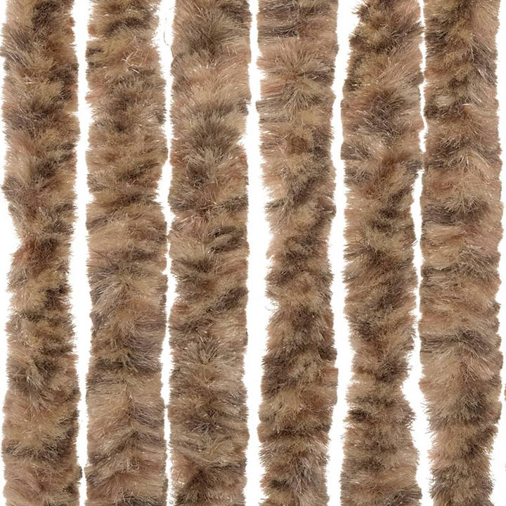 Chenille Fly Curtain - Beige & Dark Brown, 100x230 cm | Stylish Insect Barrier & Privacy Screen - Premium  from Home Treasures - Just £68.99! Shop now at Home Treasures