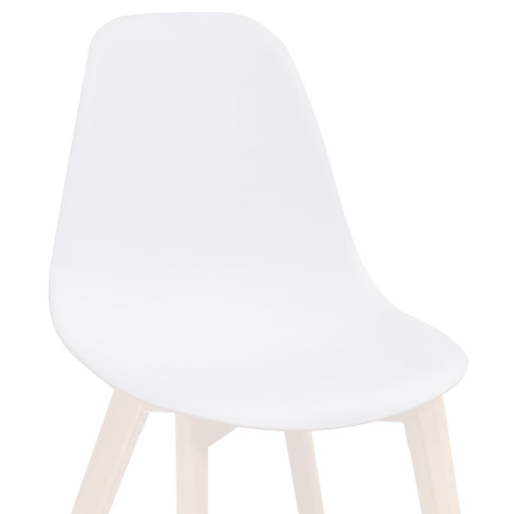 Elegant and Durable White Plastic Chair Seats - Set of 4 for Modern Dining - Premium  from Home Treasures - Just £109.99! Shop now at Home Treasures