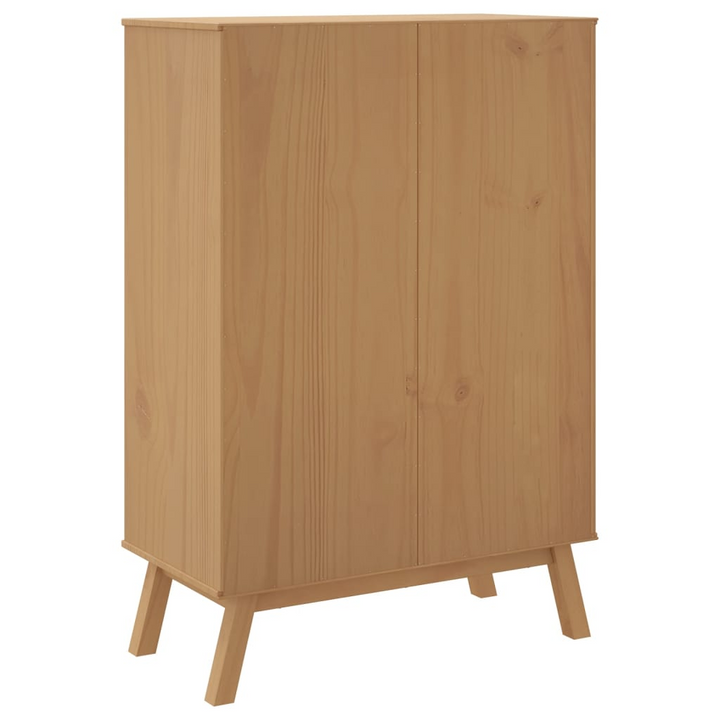 OLDEN Highboard in Brown - Solid Pine Wood Storage Cabinet (85x43x125 cm) - Premium  from Home Treasures - Just £318.99! Shop now at Home Treasures