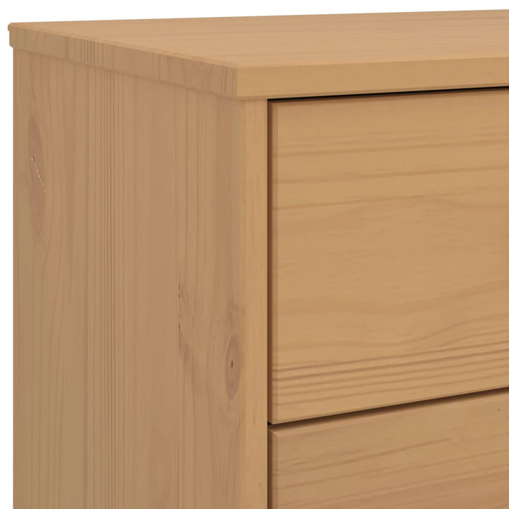 OLDEN Solid Wood Pine Drawer Cabinet in Brown - Rustic 4-Drawer Storage Chest | Durable & Stylish Storage Solution - Premium  from Home Treasures - Just £98.99! Shop now at Home Treasures