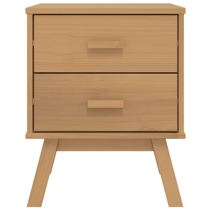 OLDEN Bedside Cabinet - Solid Wood Pine Nightstand with 2 Drawers - Rustic Scandinavian Charm - Premium  from Home Treasures - Just £71.99! Shop now at Home Treasures