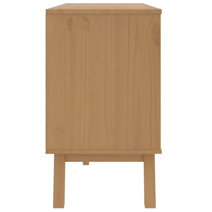 OLDEN Drawer Cabinet in Brown Solid Wood Pine - Scandinavian Charm, Ample Storage & Display Function - Premium  from Home Treasures - Just £182.99! Shop now at Home Treasures