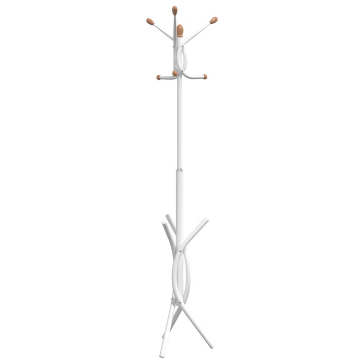 Coat Stand White 176 cm | Powder-coated Iron with 9 Hooks for Organized Storage - Premium  from Home Treasures - Just £27.99! Shop now at Home Treasures