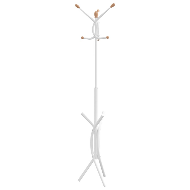 Coat Stand White 176 cm | Powder-coated Iron with 9 Hooks for Organized Storage - Premium  from Home Treasures - Just £27.99! Shop now at Home Treasures