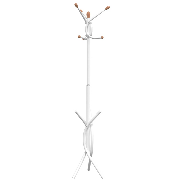 Coat Stand White 176 cm | Powder-coated Iron with 9 Hooks for Organized Storage - Premium  from Home Treasures - Just £27.99! Shop now at Home Treasures