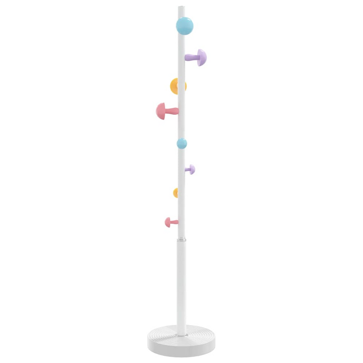 White Coat Stand - 172 cm | Sturdy Powder-Coated Iron | 8 Hooks | Elegant Home Organization - Premium  from Home Treasures - Just £42.99! Shop now at Home Treasures