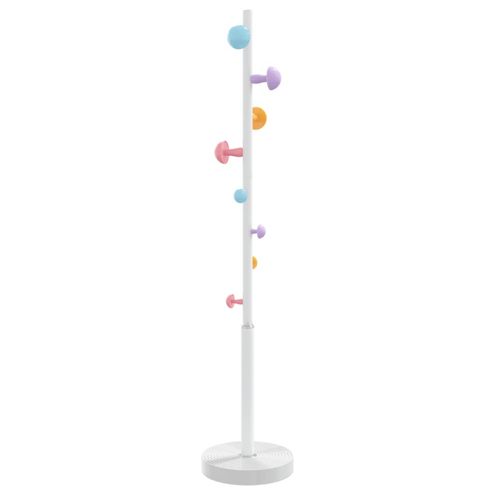 White Coat Stand - 172 cm | Sturdy Powder-Coated Iron | 8 Hooks | Elegant Home Organization - Premium  from Home Treasures - Just £42.99! Shop now at Home Treasures