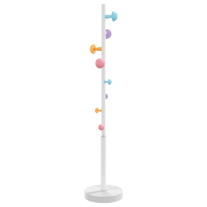 White Coat Stand - 172 cm | Sturdy Powder-Coated Iron | 8 Hooks | Elegant Home Organization - Premium  from Home Treasures - Just £42.99! Shop now at Home Treasures