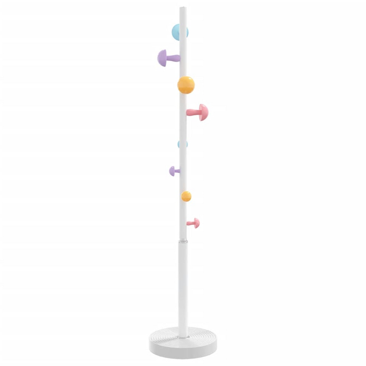 White Coat Stand - 172 cm | Sturdy Powder-Coated Iron | 8 Hooks | Elegant Home Organization - Premium  from Home Treasures - Just £42.99! Shop now at Home Treasures